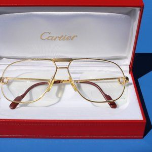 Authentic Cartier Model Tank LC F.P Eyeglass Frames – circa late 1980's
